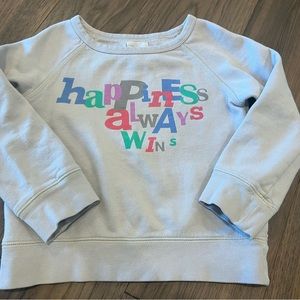 Peek Kids Sweatshirt Crewneck  S 4-5 Happiness Always Wins